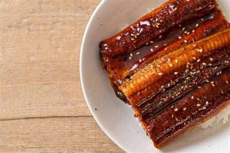 Premium Photo Japanese Eel Grilled With Rice Bowl Or Unagi Don