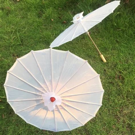 5pcslot Free Shipping White Silk Parasol Chinese Umbrella For Bride As