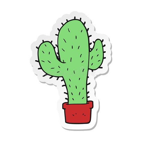 Pegatina De Un Cactus De Dibujo Ilustraci N Del Vector Ilustraci N De