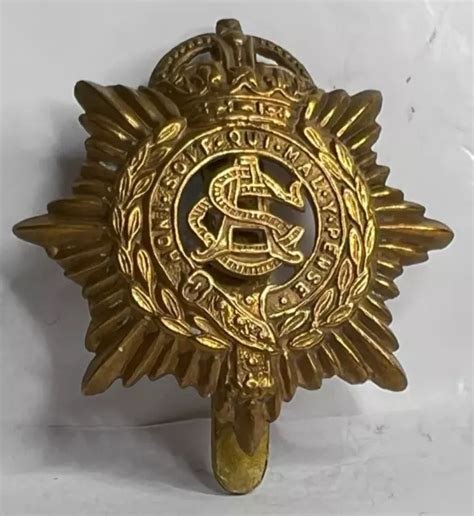 Ww Wwi Army Service Corps Brass Cap Badge X Mm Picclick Uk