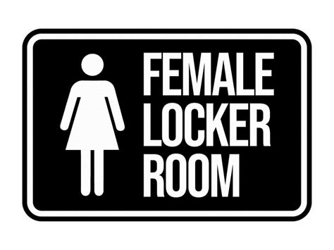 Classic Framed Female Locker Room Wall Or Door Sign Etsy