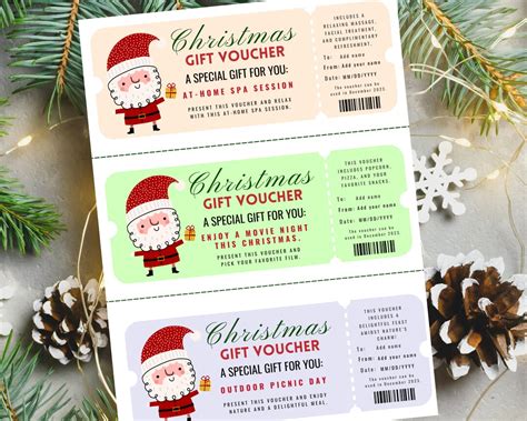 Christmas Gift Coupons, Editable Christmas Coupons, Custom Christmas ...