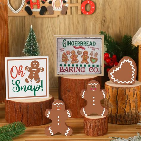 Amazon Suzile Pcs Christmas Gingerbread Man Table Decor