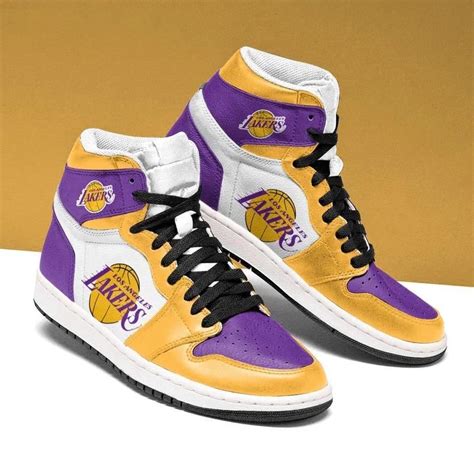 Los Angeles Lakers Air Jordan 1 High Sneaker - RobinPlaceFabrics