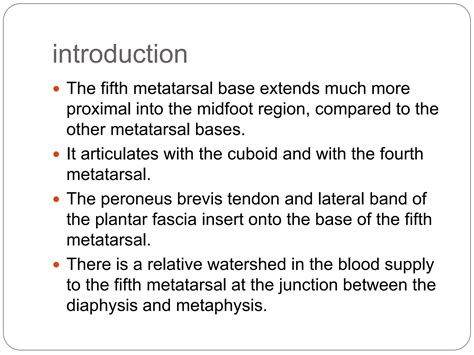 FRACTURES OF THE FIFTH METATARSAL BASE – JONES.pptx