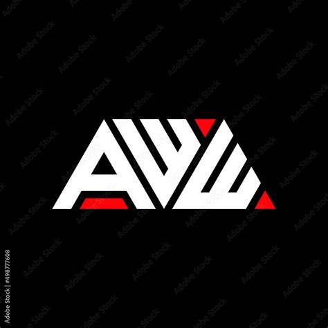 Aww Letter Logo Design With Polygon Shape Aww Polygon And Cube Shape