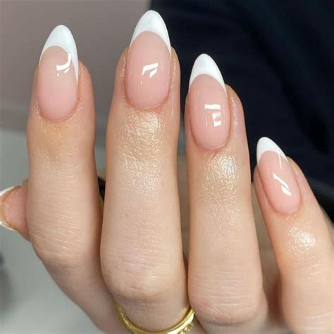 Acrylic Nails Almond Shape French Tip Acrylic Nails French Manicure Nails Classy Acrylic