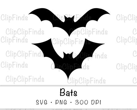 Flying Bats Halloween Bats Plain Bats Silhouette SVG Vector Cut