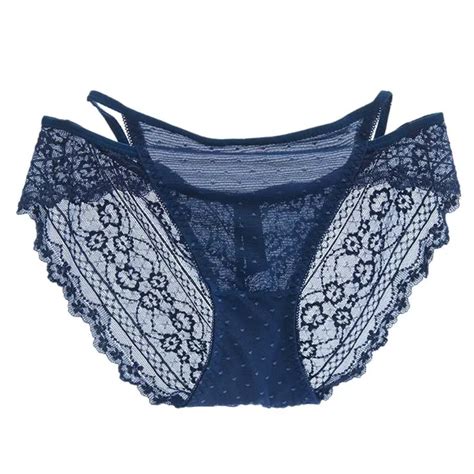 Hot Fashion Women Sexy Low Waist Cut Out Botknot Lace Trim Panty Breifs