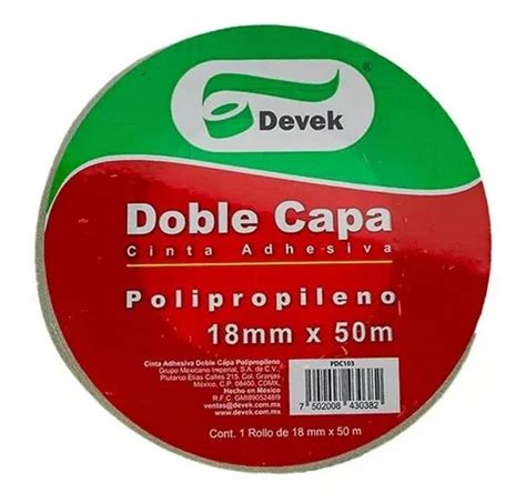 Cinta Adhesiva Doble Capa Devek 18x50 PIKOLEF