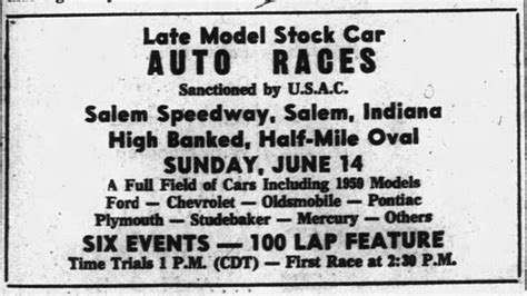 June 14, 1959 Salem Speedway - Gallery - TMC Chase | racersreunion.com