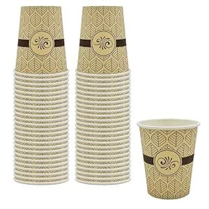 PAMI Hot Coffee Paper Cups Pack Of 50 8oz Disposable Take Away Coffee Cups For Hot Drinks