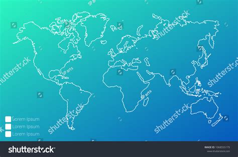 Vector World Map Stock Vector Royalty Free 1068555179 Shutterstock