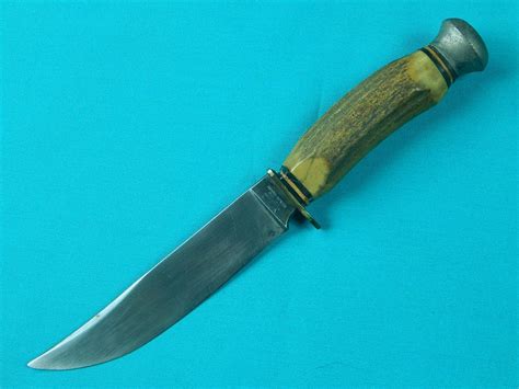 Vintage Old Germany German Clauberg Solingen Stag Handle Hunting Knife