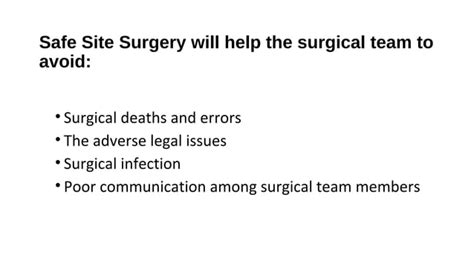 Surgical Safety Checklist Ppt