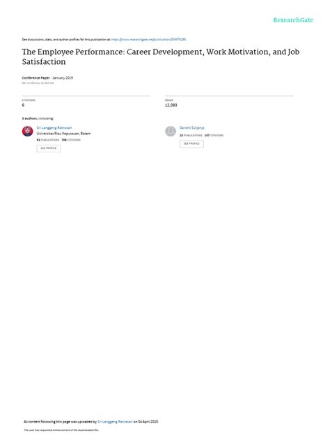 The Employee Performance Career Development Work M | PDF 