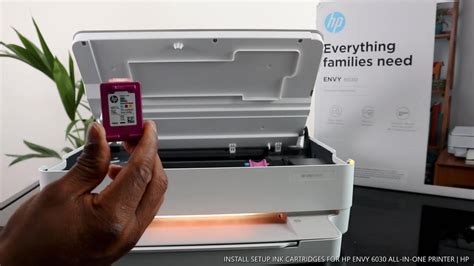 Install Setup Ink Cartridges For Hp Envy 6030 All In One Printer Hp Youtube