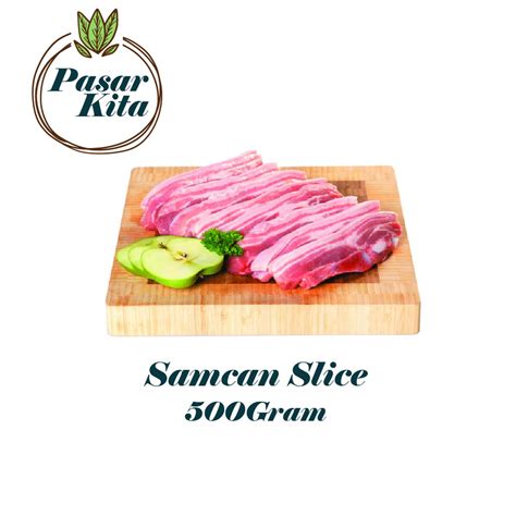 Jual Samcan Slice Daging Babi Bagian Perut Slice Pork Belly Slice