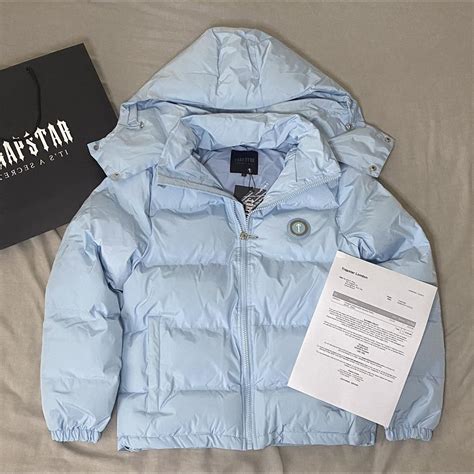 Trapstar Irongate Jacket Detachable Hood Ice Blue Depop