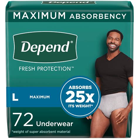 Depend Fresh Protection Adult Incontinence Underwear For Men