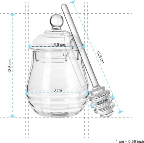 Gudoqi Glazen Honingpot Transparante Jampotten Met Lepel En Deksel