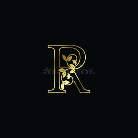 Golden Monogram Initial Letter R Stock Illustrations 524 Golden Monogram Initial Letter R