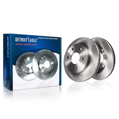 Detroit Axle Front Drilled ＆ Slotted Disc Rotors Ceramic Brake Pads