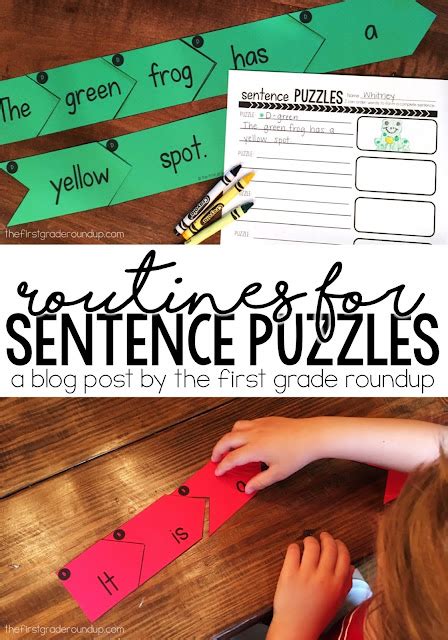 Sentence Puzzles Routines Firstgraderoundup