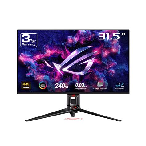 Asus Rog Swift 32” 4k Oled Gaming Monitor Pg32ucdm Uhd 3840 X 2160