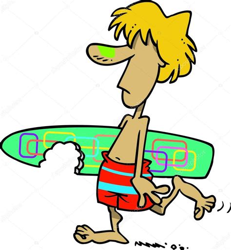 Cartoon Surfer Dude — Stock Vector © Ronleishman 13917260