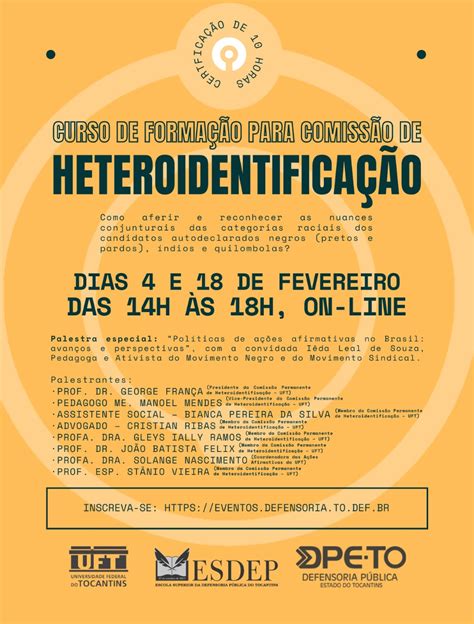 Curso De Forma O Para Comiss O De Heteroidentifica O Parceria Entre