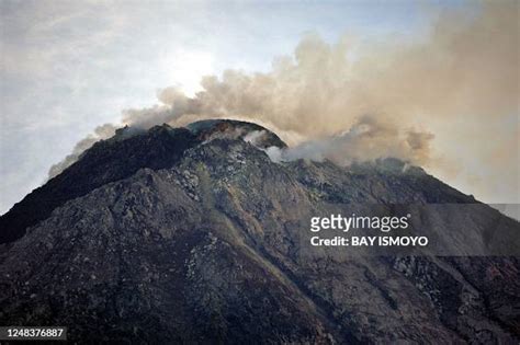 Sulfurous Smoke Spouts From The Mount Merapi Crater On The Fourth Day