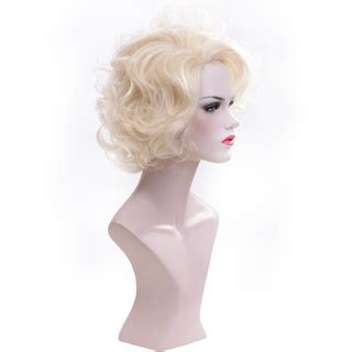 Synthetic Short Blonde Curly Bob Wig For Women Daily Or Cosplay Use Natural Fashion Hair