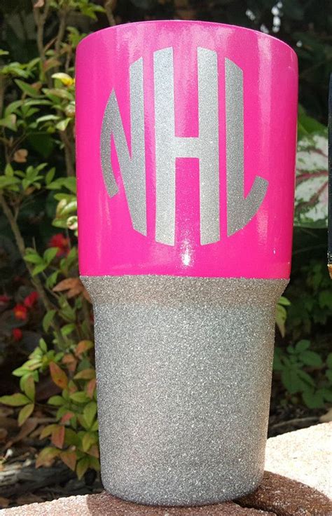 Yeti Rambler/ RTIC cup, Hot Pink powder coated/sparkle topcoat and ...