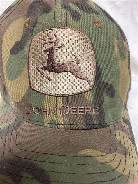 Vintage Cyrk John Deere Camo Snapback Farmer Trucker  Gem