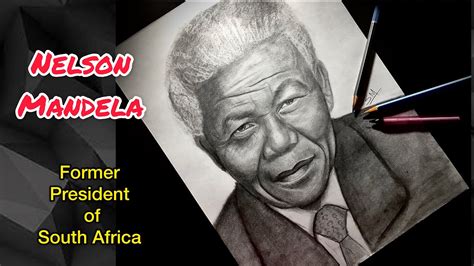 How To Draw Nelson Mandela Stepbystep Sketch Portrait Realistic