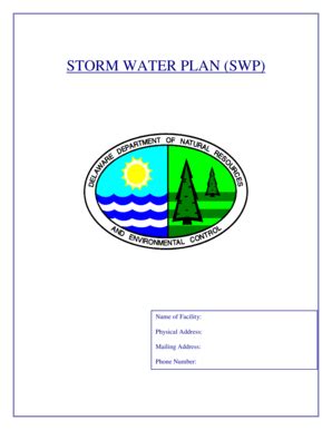 Fillable Online Dnrec Delaware Storm Water Plan Delaware Department