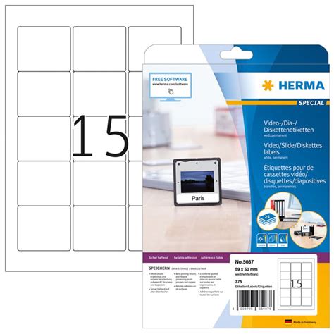 Herma Etiquettes Pour Disquettes Zip Superprint X Mm Office