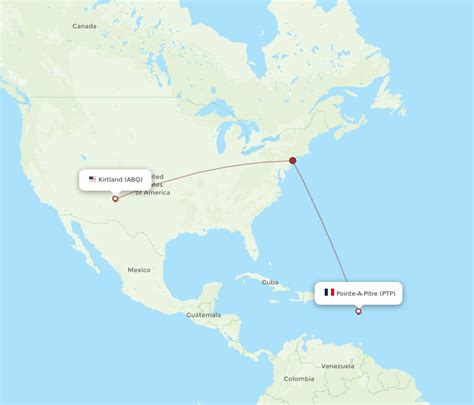 Flights From Pointe A Pitre To Albuquerque Ptp To Abq Flight Routes