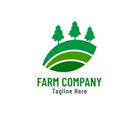 Modelo De Design De Logotipo Green Nature Farm Vetor Premium