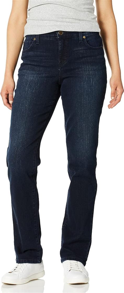 Bandolino Womens Mandie Signature Fit High Rise Straight Leg Jean