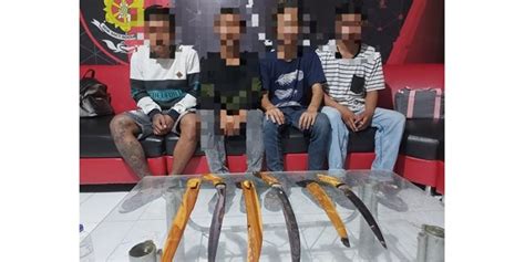 Polisi Bekuk 5 Terduga Pelaku Bacok Pedagang Sayur Di Pasar Sentral