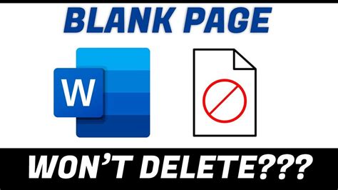 How To Delete A Blank Page You Cant Delete In Word Youtube