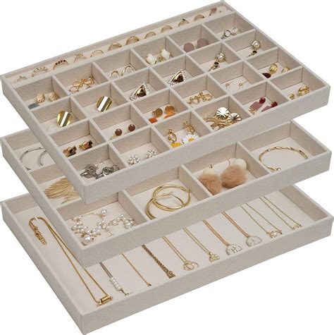 Amazon Procase Stackable Jewelry Trays Organizer Set For Drawers