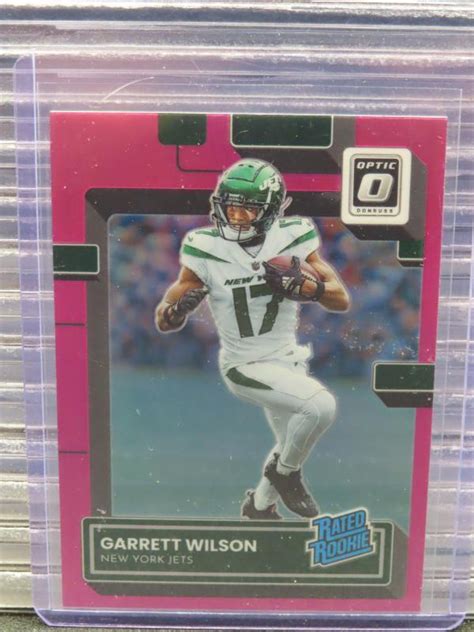 Donruss Optic Garrett Wilson Pink Prizm Rated Rookie Rc Jets