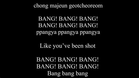 Bigbang Bang Bang Bang Eng Rom Lyrics Youtube