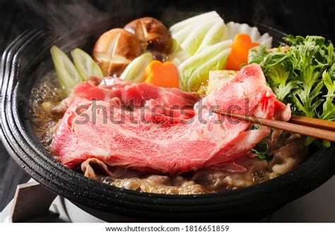Sukiyaki Japanese Beef Hot Pot Stock Photo Edit Now 1816651859