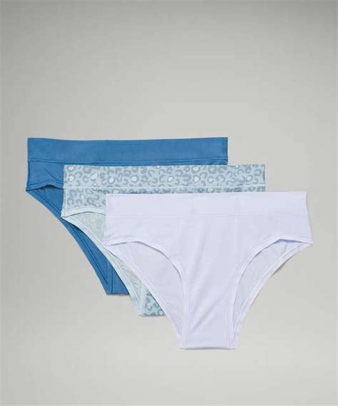 Lululemon UnderEase Mid Rise Cheeky Bikini Underwear Soft Sand Lulu