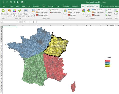 How To Build Your Own Regions Areas Example For Excel Map France