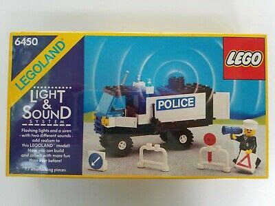 Lego 6450 Classic Town Light Sound Mobile Police Truck 1980 S New